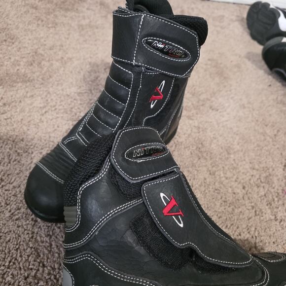 Vega Nitro Short Womens 6 Cruzing Steet Hwy Racing Motorcycle Biker Boots 7.5" - Picture 4 of 10